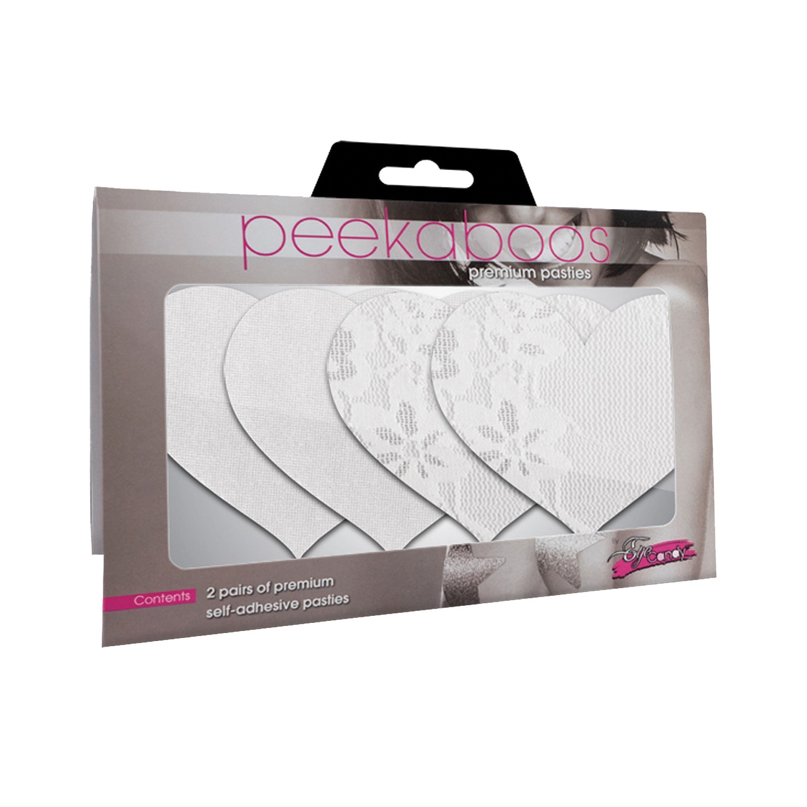 Pasties Corazones Luminiscentes Blanco Pack de 2