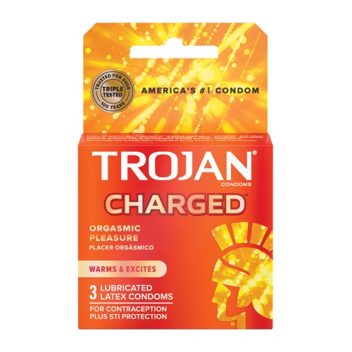 Condones Trojan Charged - Placer Intensificado