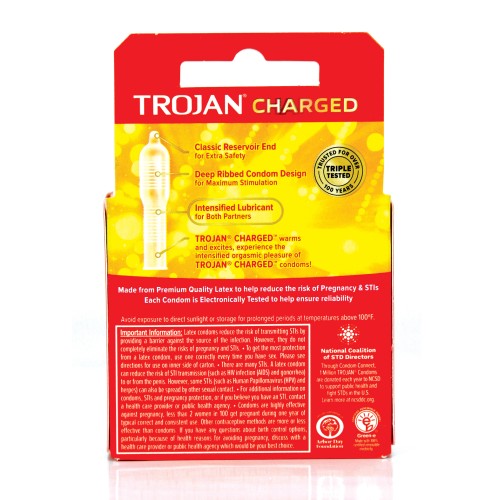 Condones Trojan Charged - Placer Intensificado