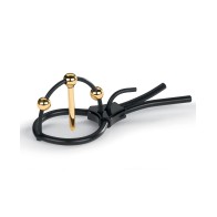 Mystim Plunging Pete with Corona Strap & Urethral Sound - Black/Gold