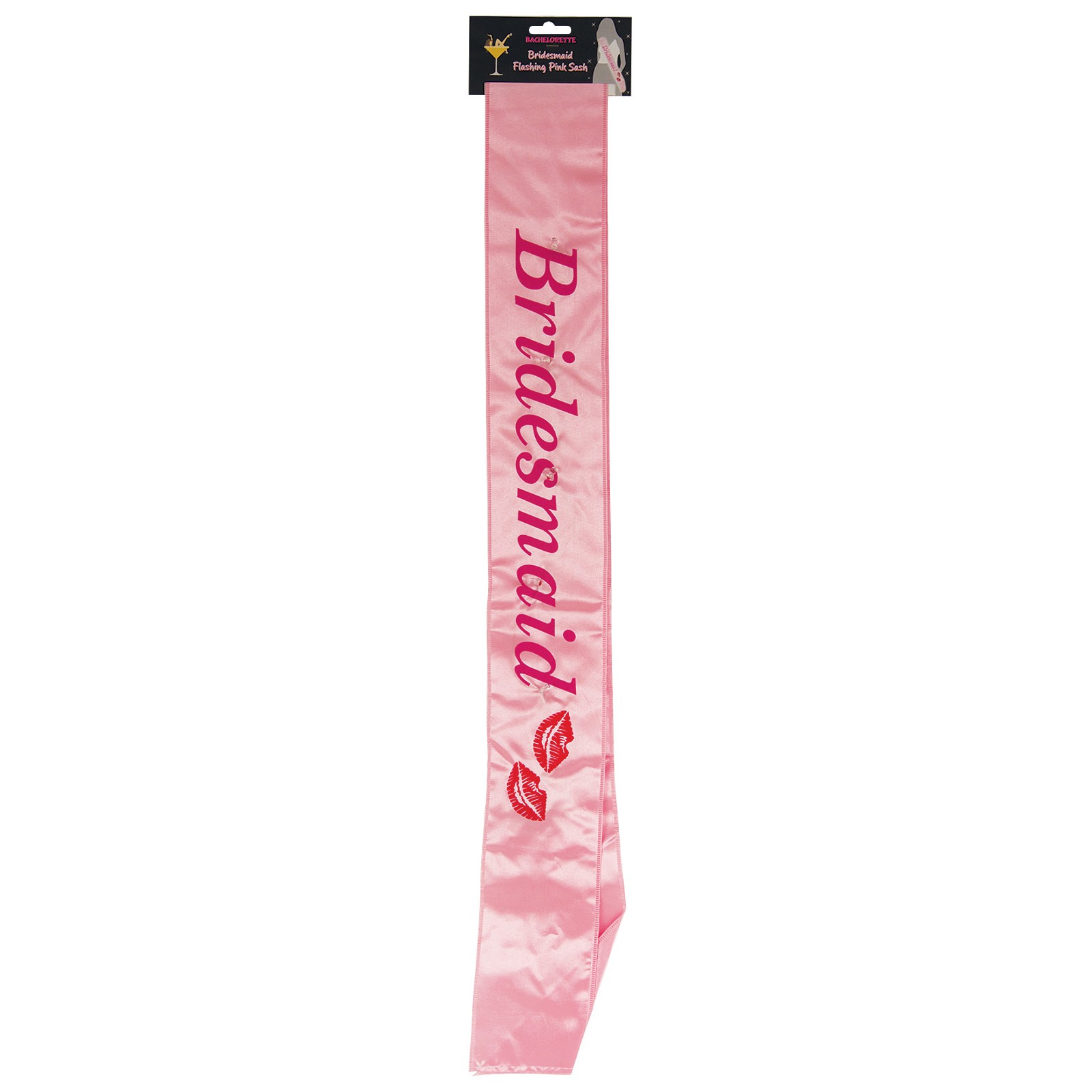 Bachelorette Bridesmaid Flashing Sash - Pink