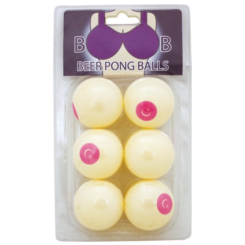 Pelotas de Beer Pong con Forma de Pecho - Pack de 6