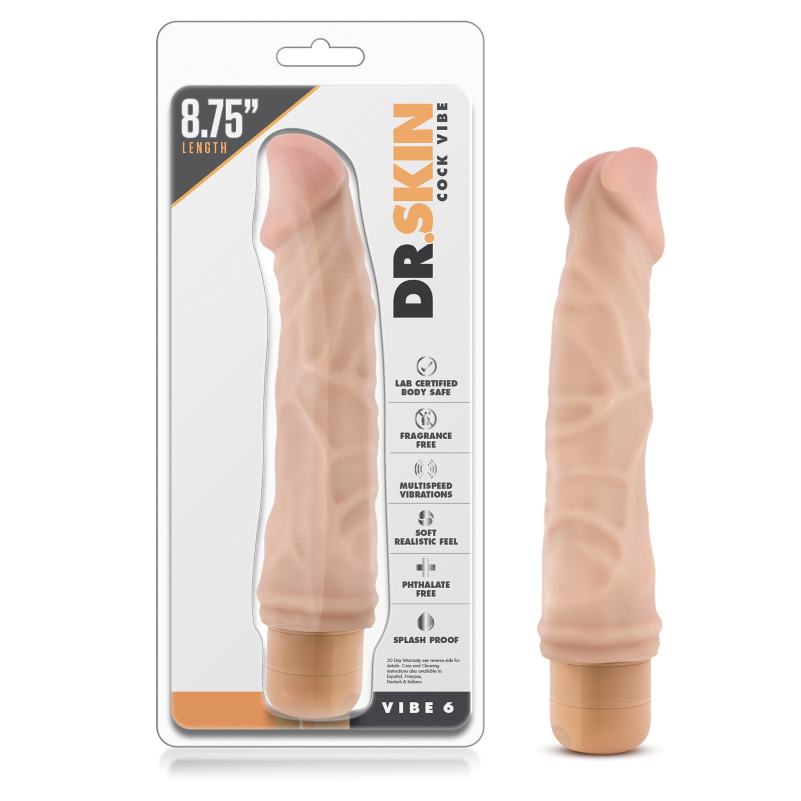 Blush Dr. Skin Vibe 9 Inch Dong #6 in Beige