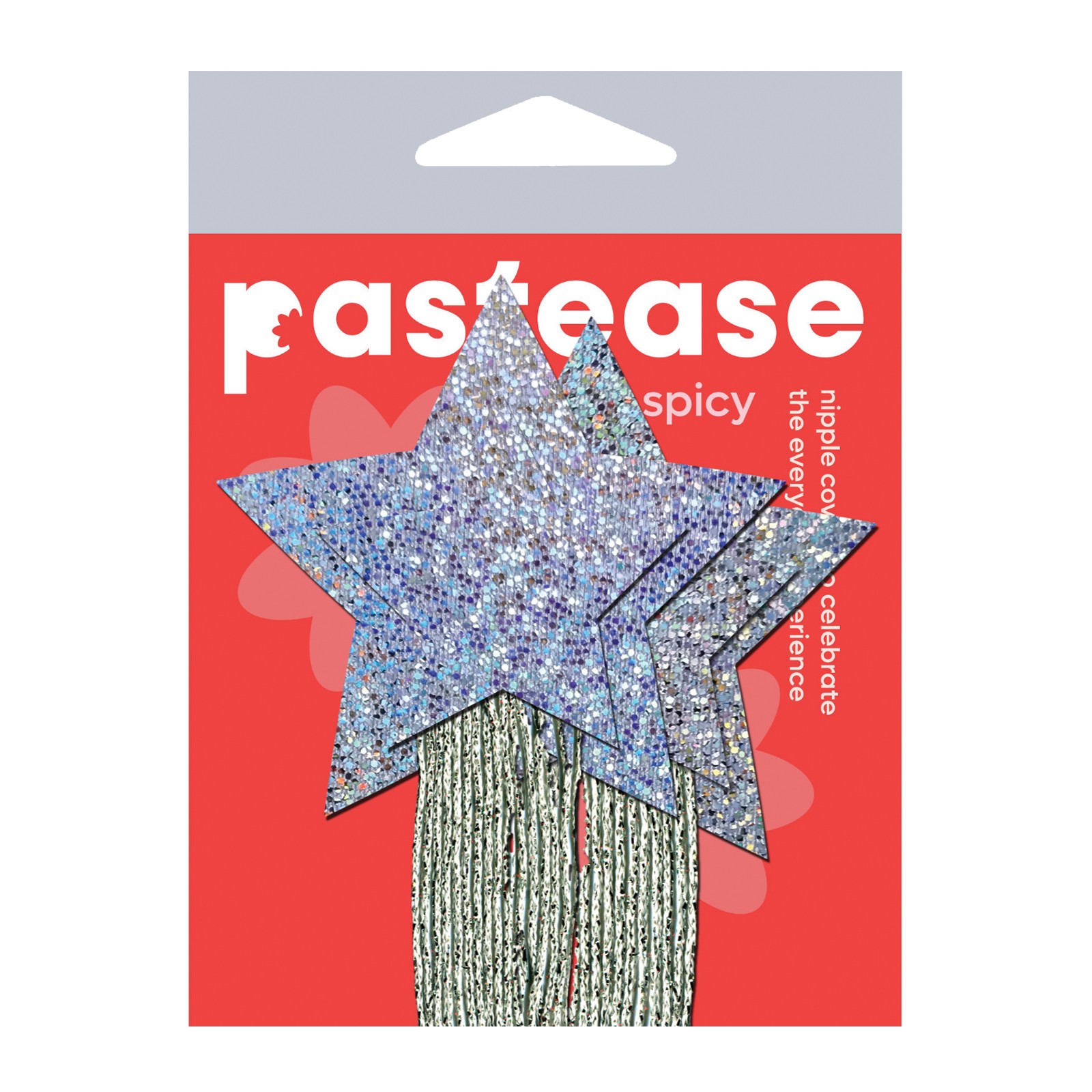 Pastease Tassle Glitter Stars Silver O/S