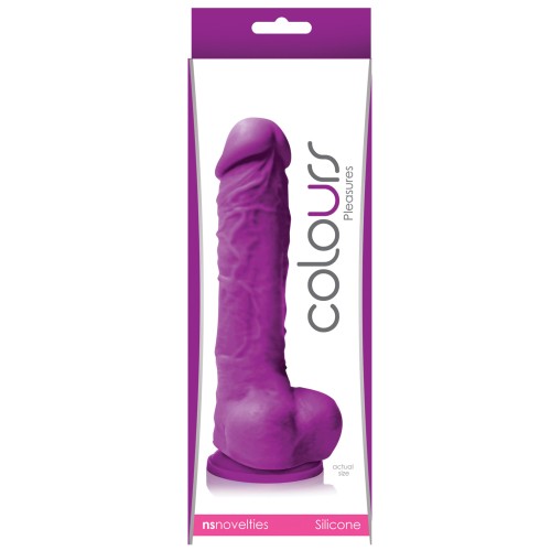 Dildo Colours Pleasures de 5" Púrpura con Ventosa para un Placer Intenso