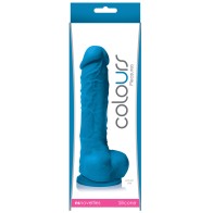 Dildo Colour Pleasures de 5 pulgadas con Ventosa - Azul