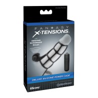 Fantasy X-tensions Deluxe Silicone Power Cage Black - Erection Enhancer