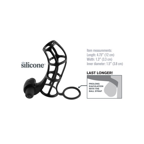 Fantasy X-tensions Deluxe Silicone Power Cage Black - Erection Enhancer