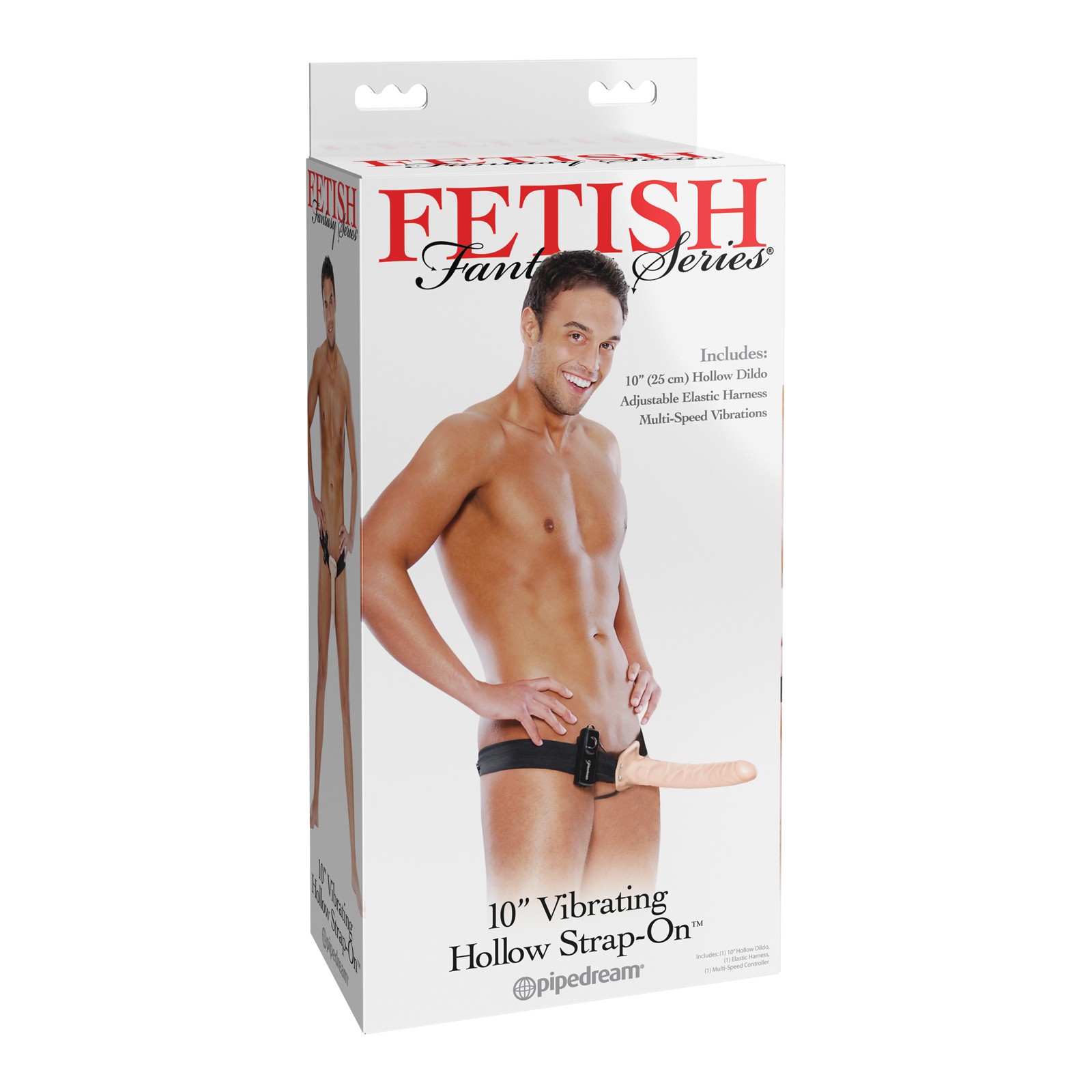 Fetish Fantasy Series 10" Vibrating Hollow Strap-On