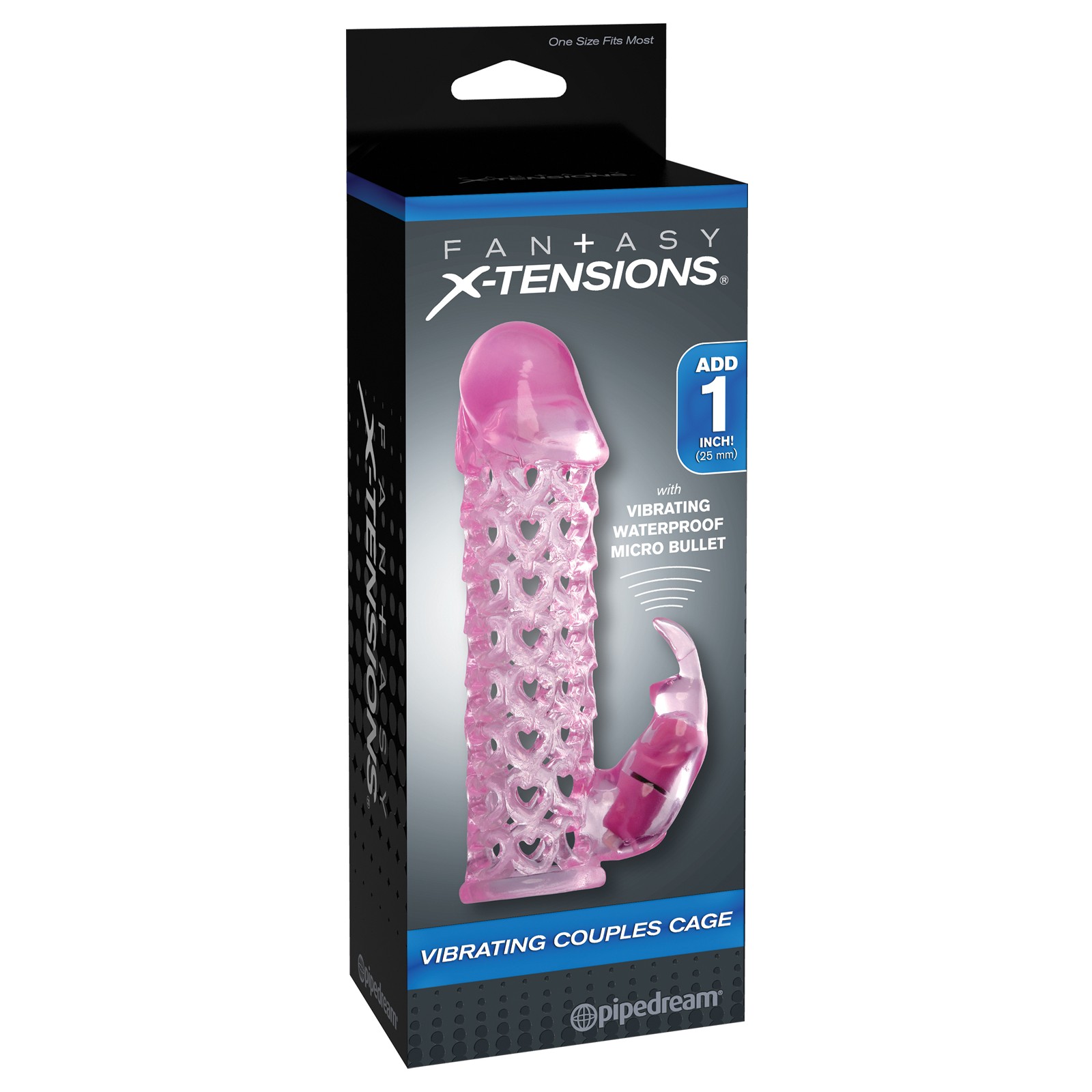 Fantasy X-tensions Pink Couples Vibrator Cage