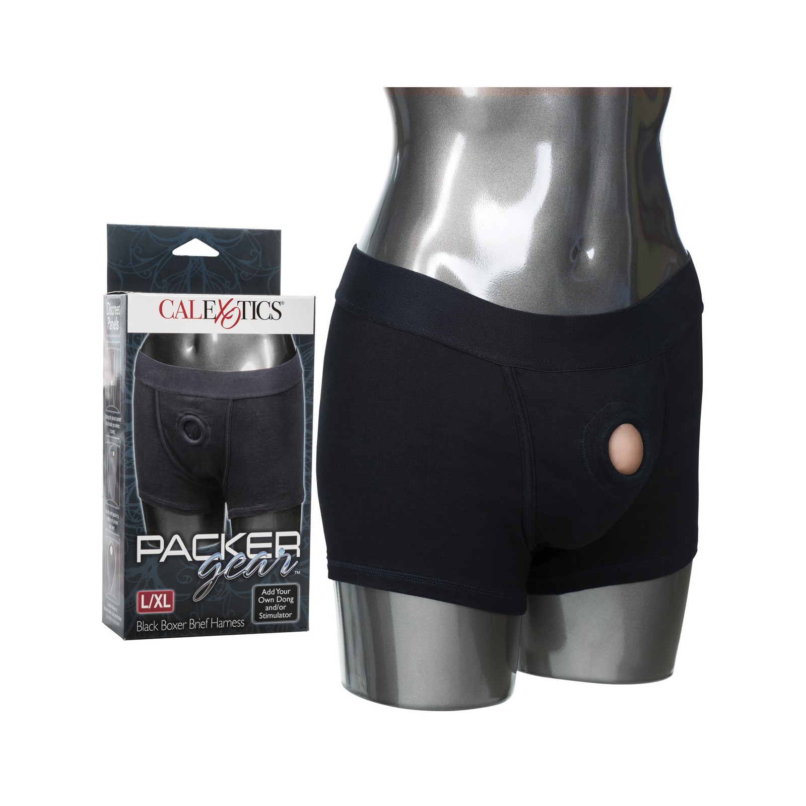 Arnés Boxer Negro Packer Gear L/XL para Placer Óptimo