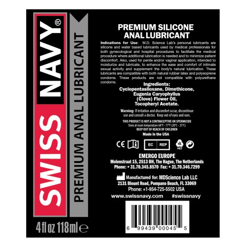 Lubricante Anal a Base de Silicona Swiss Navy