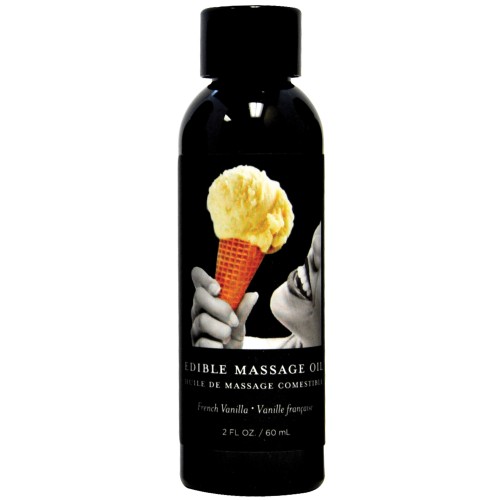 Earthly Body Edible Massage Oil - 2 oz French Vanilla