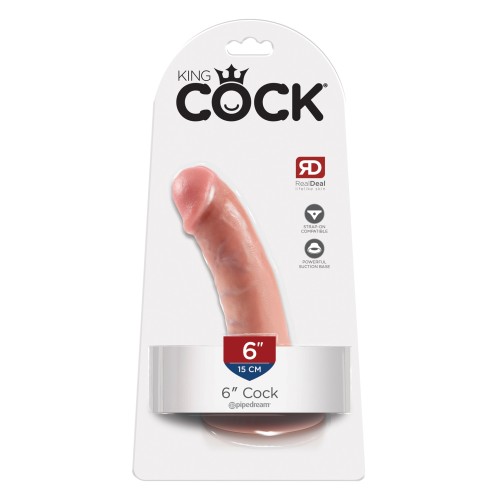 King Cock 6" Realistic Dildo - Flesh