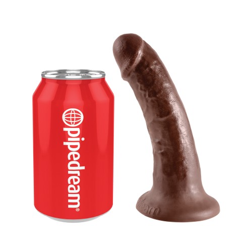 King Cock 6 Inch Realistic Dildo - Brown