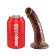 Dildo Realista King Cock 6" - Marrón