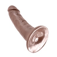 King Cock 6 Inch Realistic Dildo - Brown