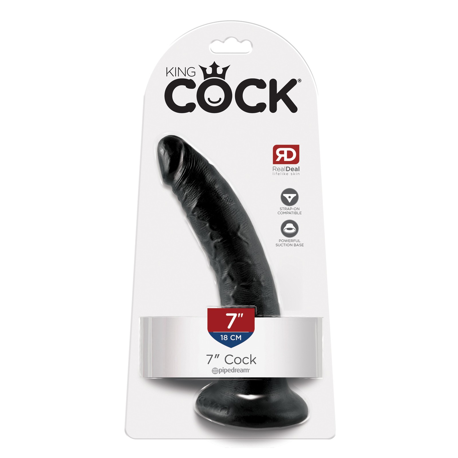 Dildo King Cock de 7" Negro