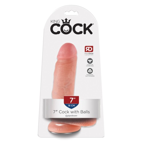 King Cock 7" Cock with Balls - Realistic Pleasure