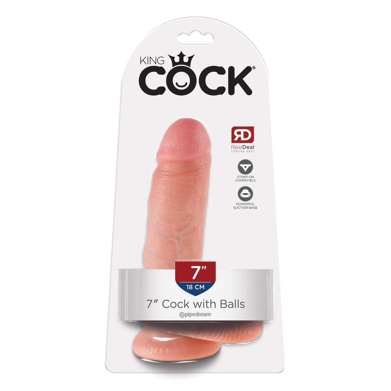 King Cock 7" Cock with Balls - Realistic Pleasure