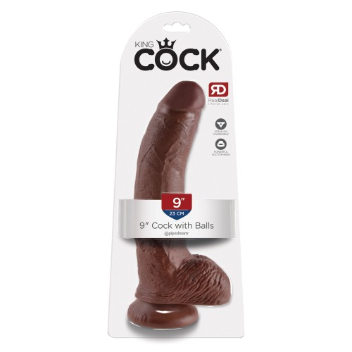 King Cock 9" Dildo with Balls