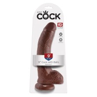 King Cock 9" Dildo with Balls