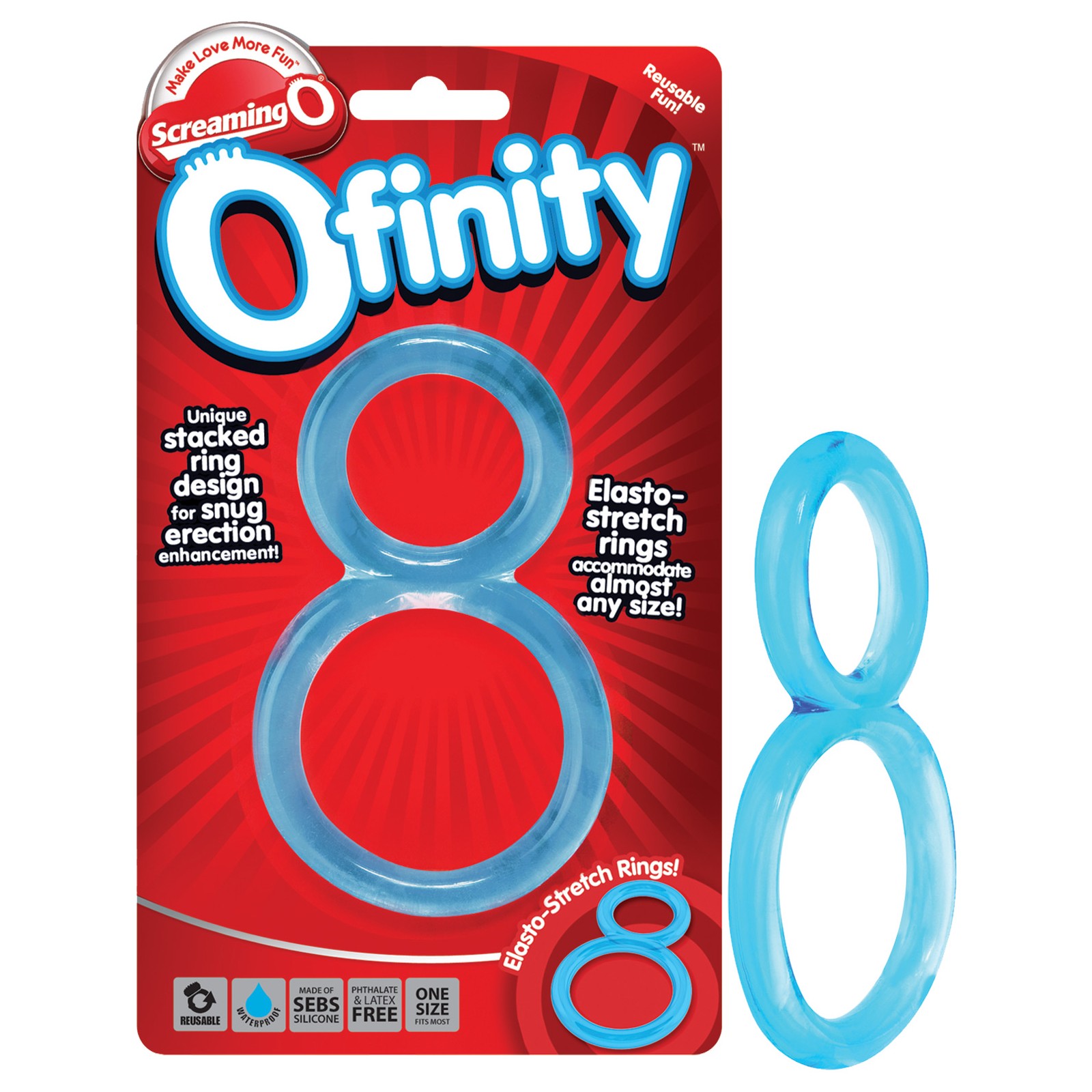 Screaming O Ofinity Double Erection Ring Blue