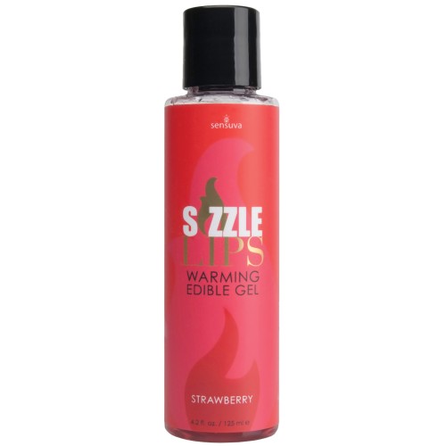 Sizzle Lips Strawberry Warming Gel for Intimate Moments