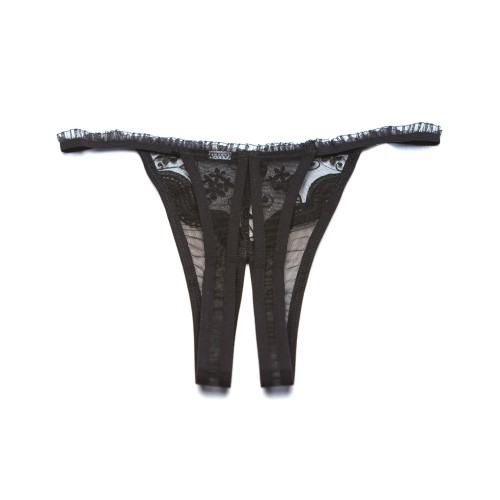 Tanga Crotchless con Bordado Escallopado para Lencería Seductora