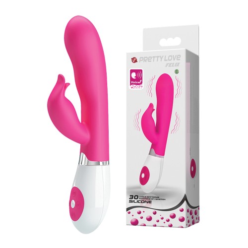 Pretty Love Felix Voice Controlled Rabbit Vibrator - Pink