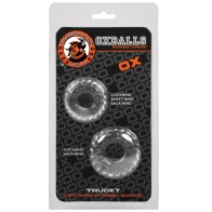 Oxballs TruckT Anillo para Pene y Testículos - Claro - Pack de 2