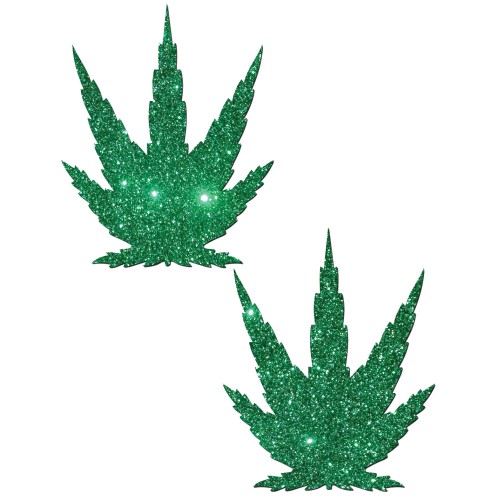 Pastease Glitter Marijuana Leaf - Fun Accessories