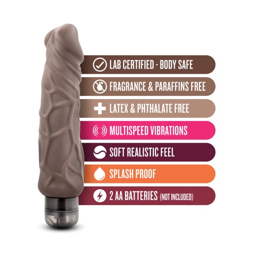 Blush X5 Plus Hard On Vibrating Dildo Brown