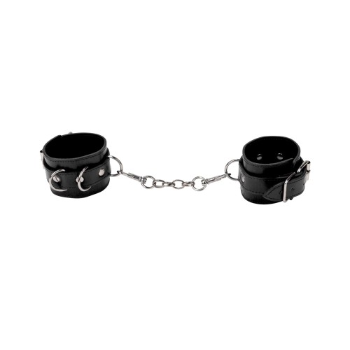 Shots Ouch Leather Cuffs Black