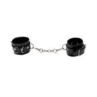 Shots Ouch Leather Cuffs Black