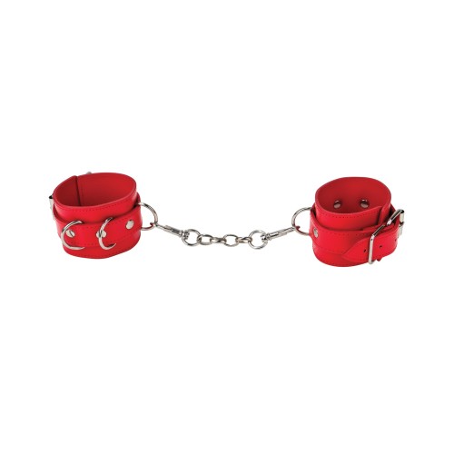 Shots Ouch Leather Cuffs for Bondage Play