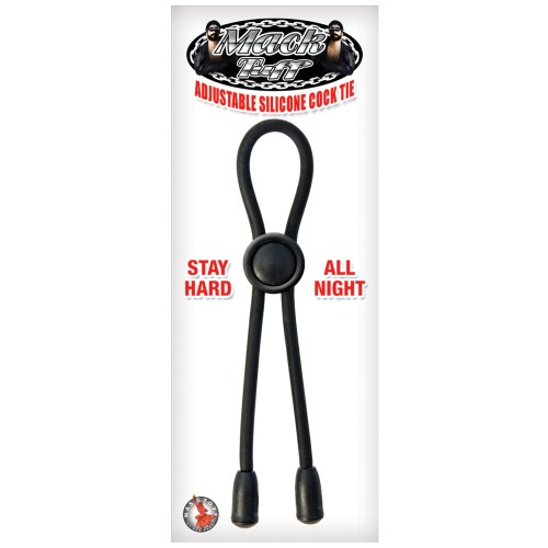 Mack Tuff Adjustable Silicone Cock Tie Black