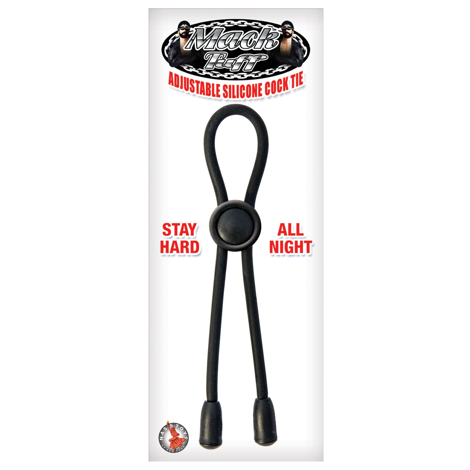 Mack Tuff Adjustable Silicone Cock Tie Black