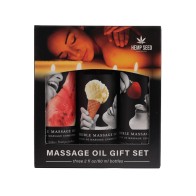 Edible Massage Oil Gift Set Watermelon Strawberry Vanilla