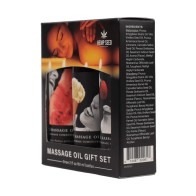 Edible Massage Oil Gift Set Watermelon Strawberry Vanilla