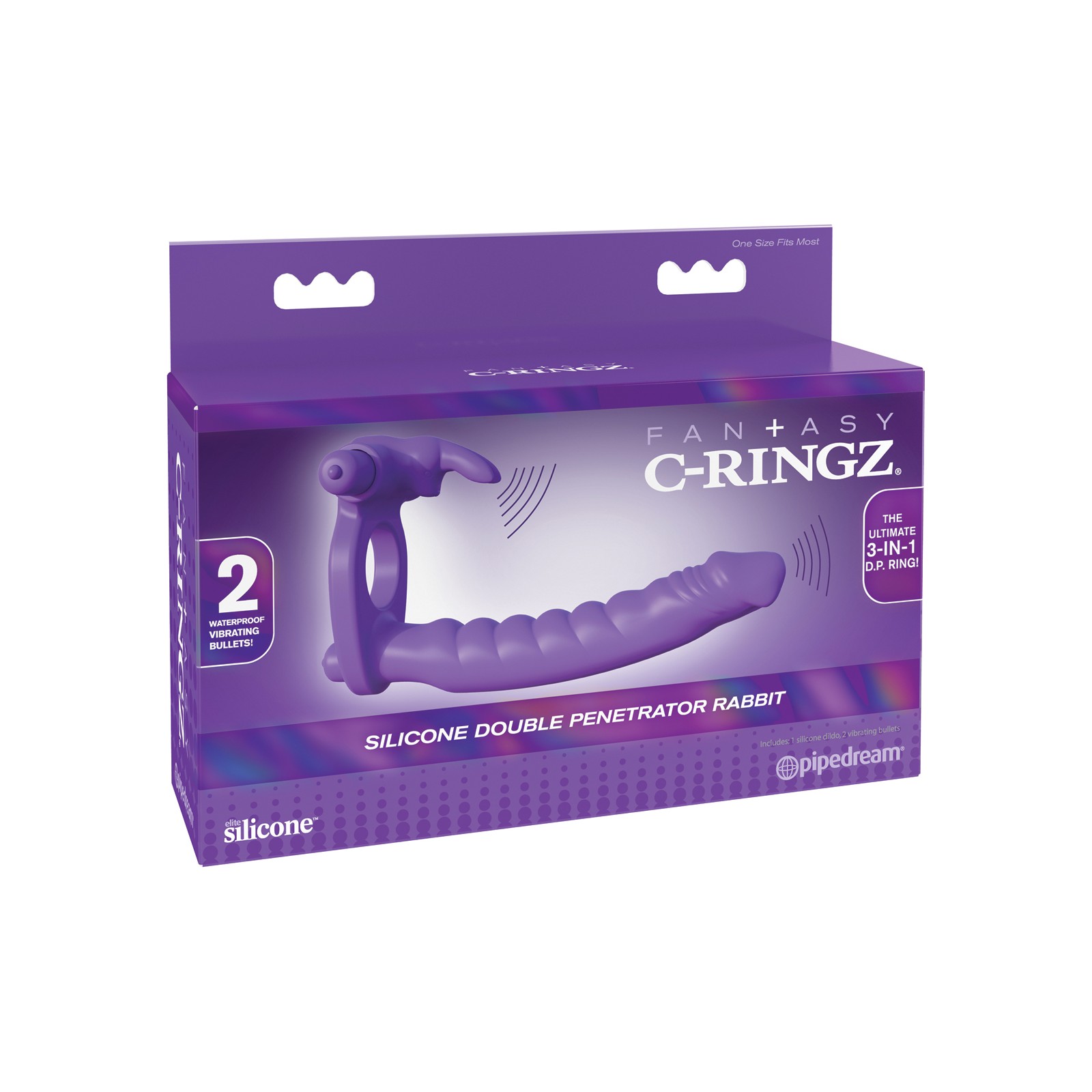 Fantasy C-Ringz Silicone Double Penetrator Rabbit