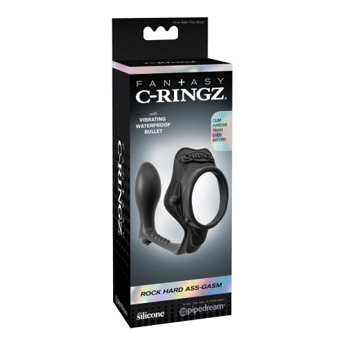 Anillo Vibrador Fantasy C-Ringz Rock Hard Ass-Gasm Negro