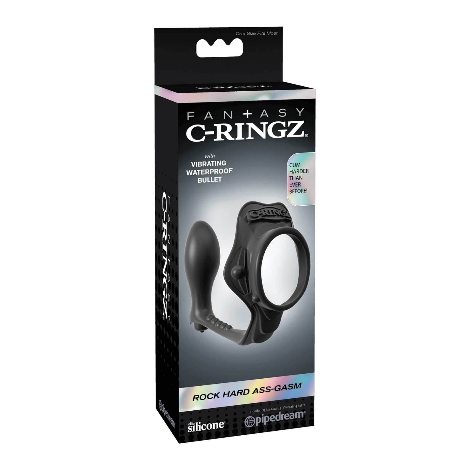 Anillo Vibrador Fantasy C-Ringz Rock Hard Ass-Gasm Negro