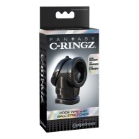 C-Ringz Cock Pipe con Estirador de Testículos - Negro