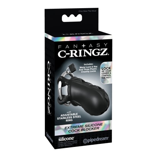 Extreme Silicone Cock Blocker Fantasy C-Ringz for Chastity