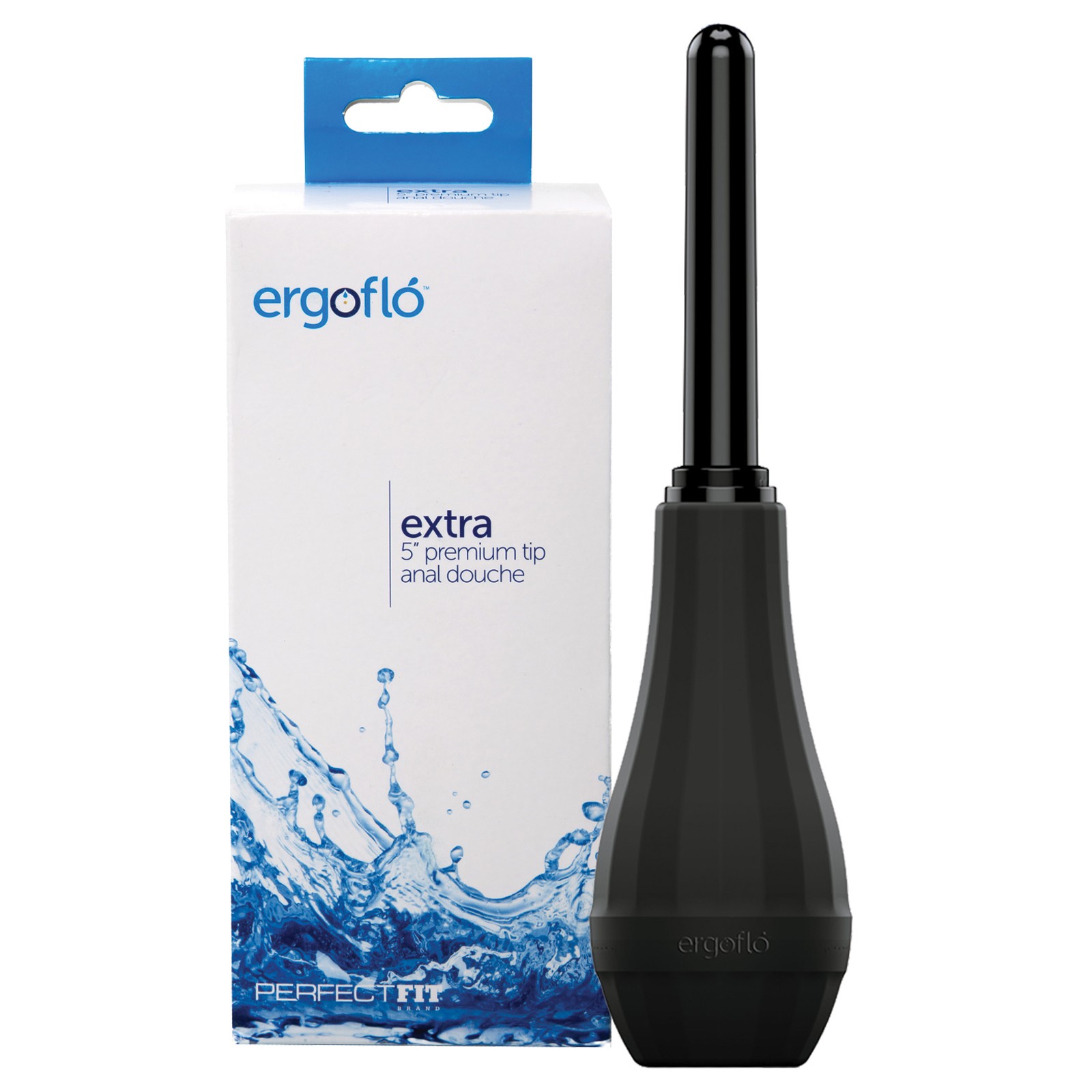 Perfect Fit Ergoflo Extra Anal Douche Black