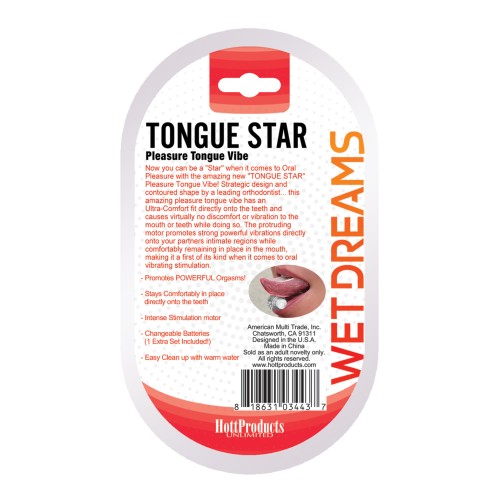 Wet Dreams Tongue Star Vibe for Ultimate Oral Pleasure