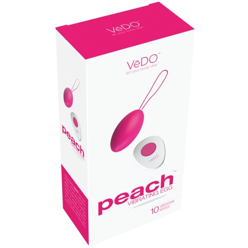 VeDO Peach Rechargeable Egg Vibe Foxy Pink - Discreet Pleasure