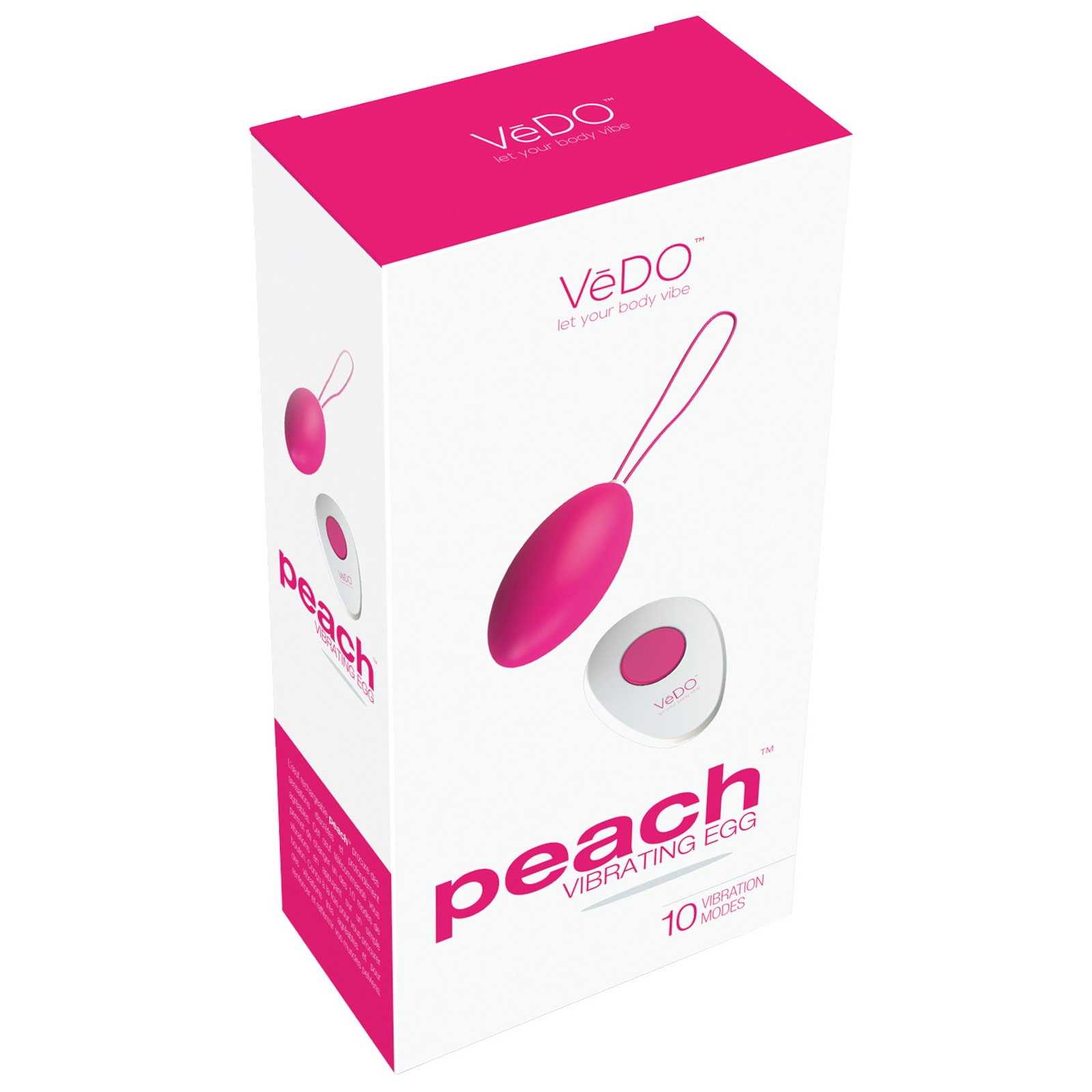 VeDO Peach Rechargeable Egg Vibe Foxy Pink - Discreet Pleasure