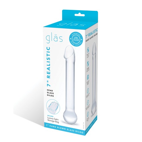 Dildo de Vidrio Realista de 7" Glas